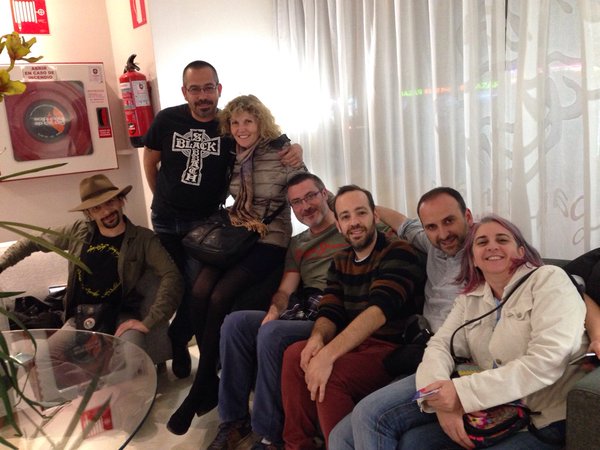 Rodeada de grandes amigos: Vary, Abraham, Guille, Moisés, Roger y Maria del Mar