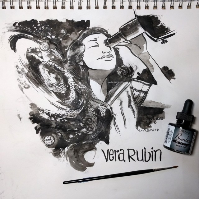 Eric Smith Fuente: http://ericmsmith.com/2016/10/05/vera-rubin-inktober-20160531/